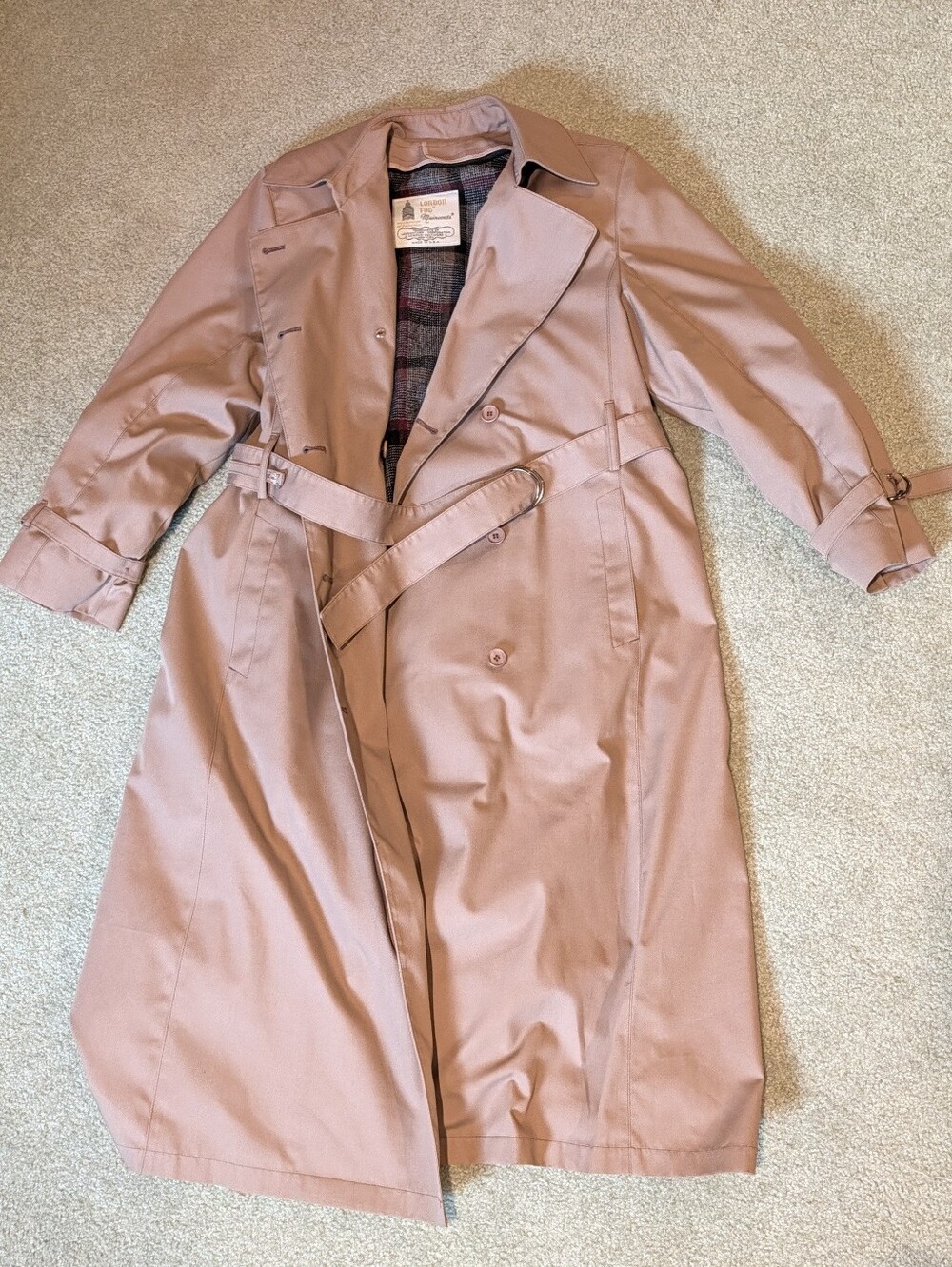 LONDON FOG womens vintage trench coat - 8 regular